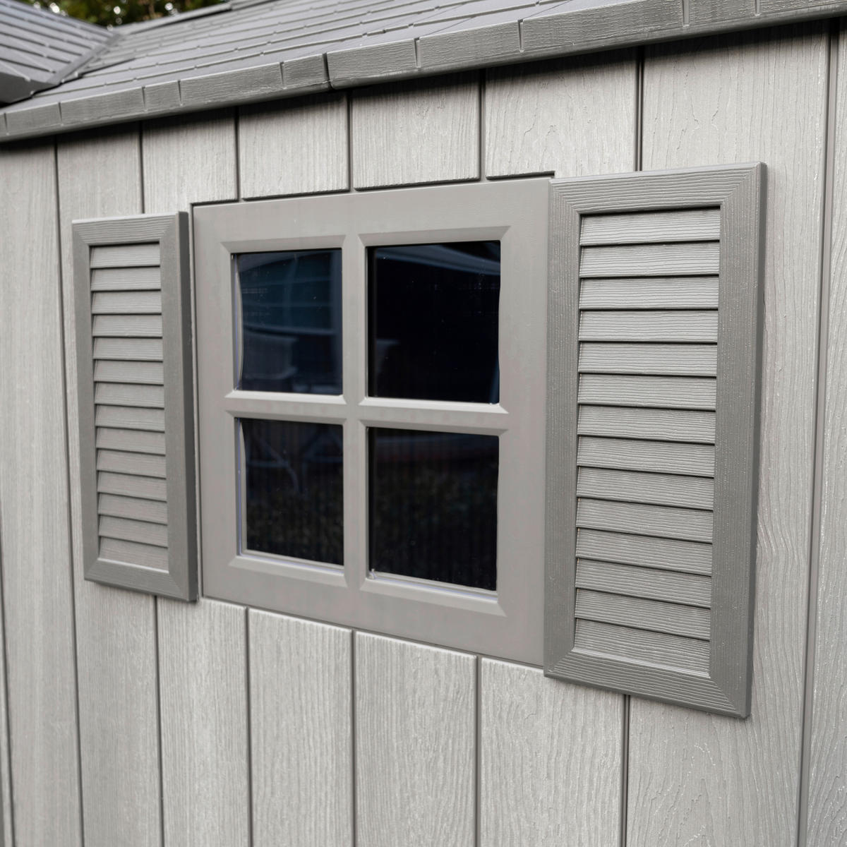 GERÄTEHAUS 457/244/244 cm  - Dunkelgrau, Basics, Kunststoff (457/244/244cm) - Ambia Garden