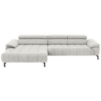 ECKSOFA in Chenille Beige  - Beige/Schwarz, Design, Textil/Metall (190/329cm) - Beldomo Style