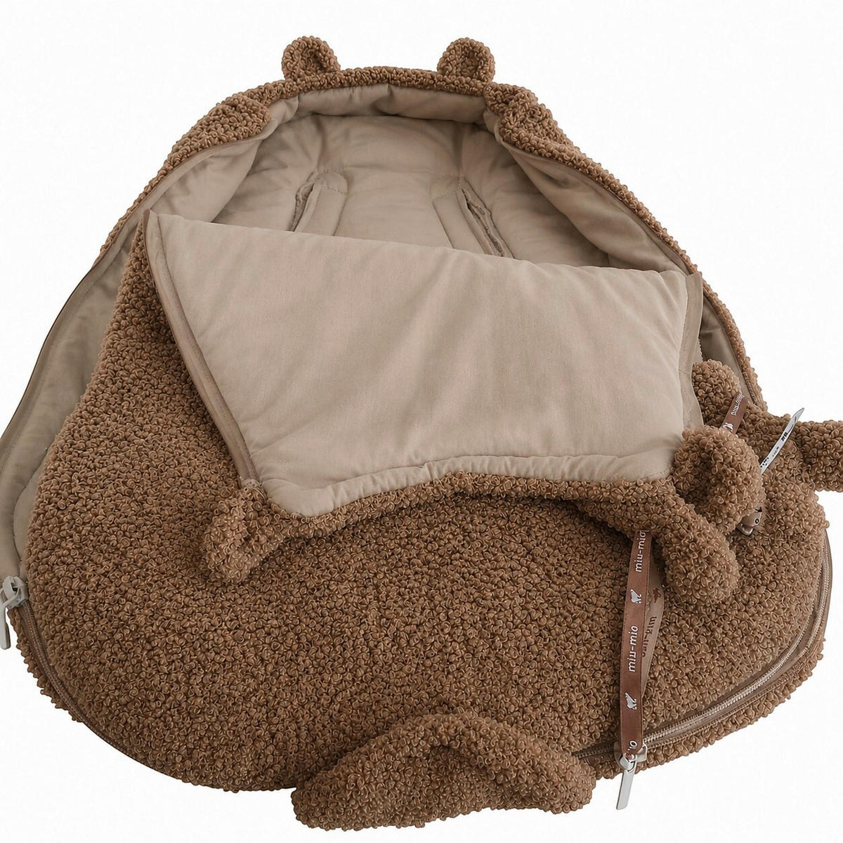 EINSCHLAGDECKE      - Creme/Cappuccino, Trend, Textil (75/40/6cm) - Jimmylee