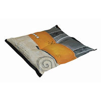 SITZKISSEN  - Naturfarben/Orange, Design (50/9/50cm)