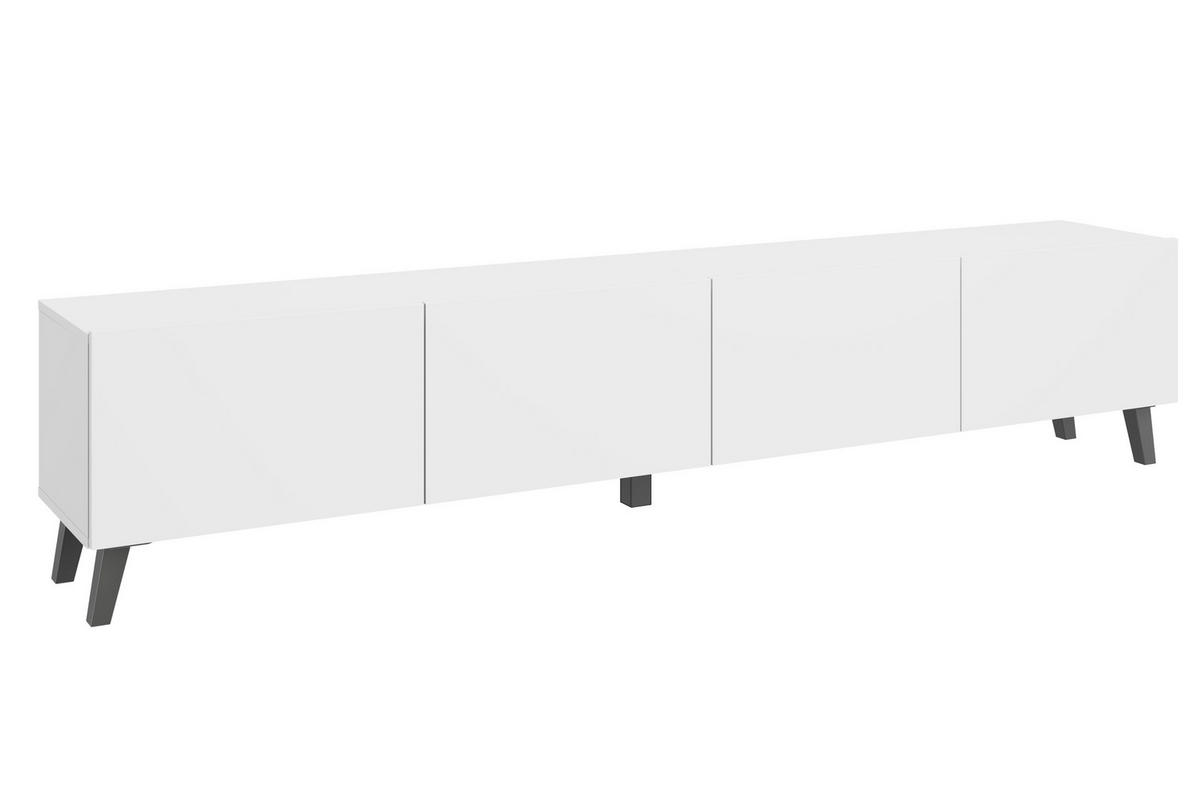 TV-BÄNK  i 190/40/32 cm  - vit/svart, Design, trämaterial/trä (190/40/32cm) - Livetastic