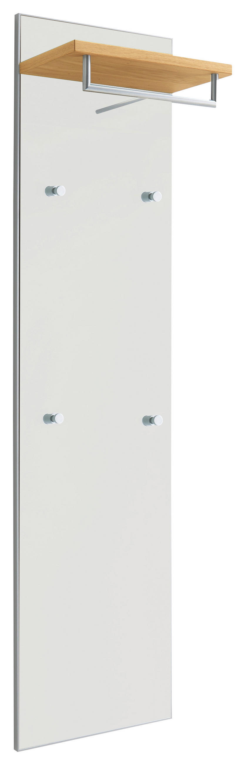 XXXLutz Garderobenpaneel Santina Weiß, Eiche Bianco 42x170x27 cm