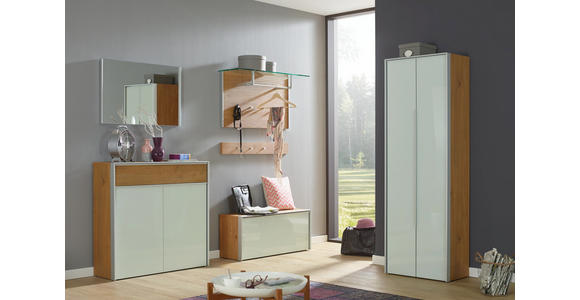 GARDEROBENLEISTE - Eichefarben, Design, Holzwerkstoff/Metall (98/12/5,5cm) - Dieter Knoll