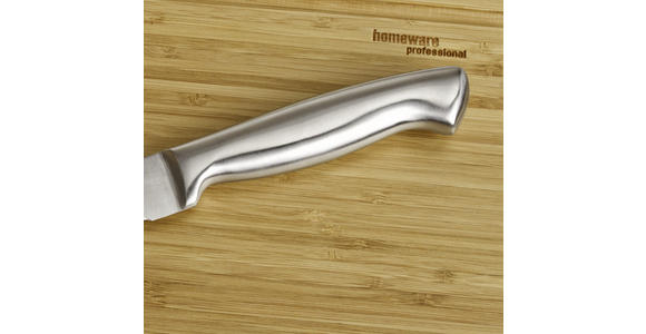 MESSERBLOCK 7-teilig - Silberfarben/Naturfarben, Basics, Holz/Metall - Homeware Profession.