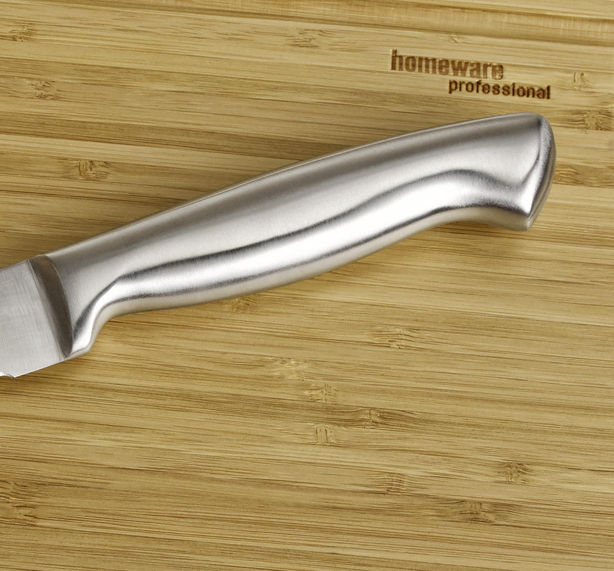 BLOK NA NOŽE  7dílné - barvy stříbra/přírodní barvy, Basics, kov/dřevo - Homeware Profession.