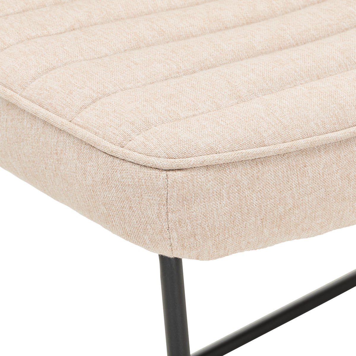 SESSEL Webstoff Beige    - Beige/Schwarz, MODERN, Textil/Metall (66/85/69cm) - P & B