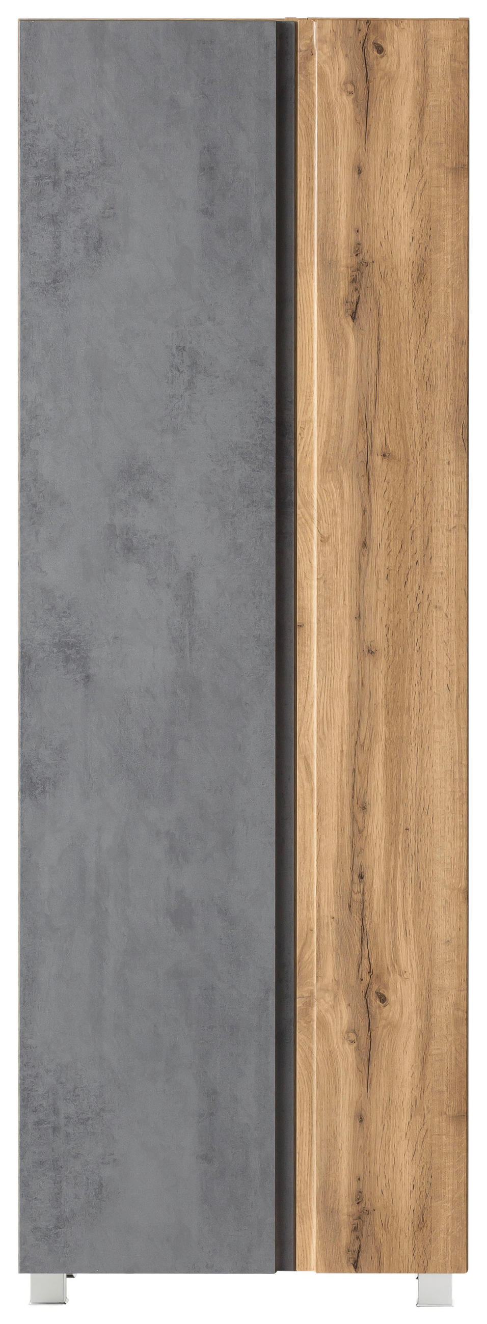 HÖGSKÅP  - ek Wotan/ljusgrå, Modern, trämaterial (65/180/35cm) - Held