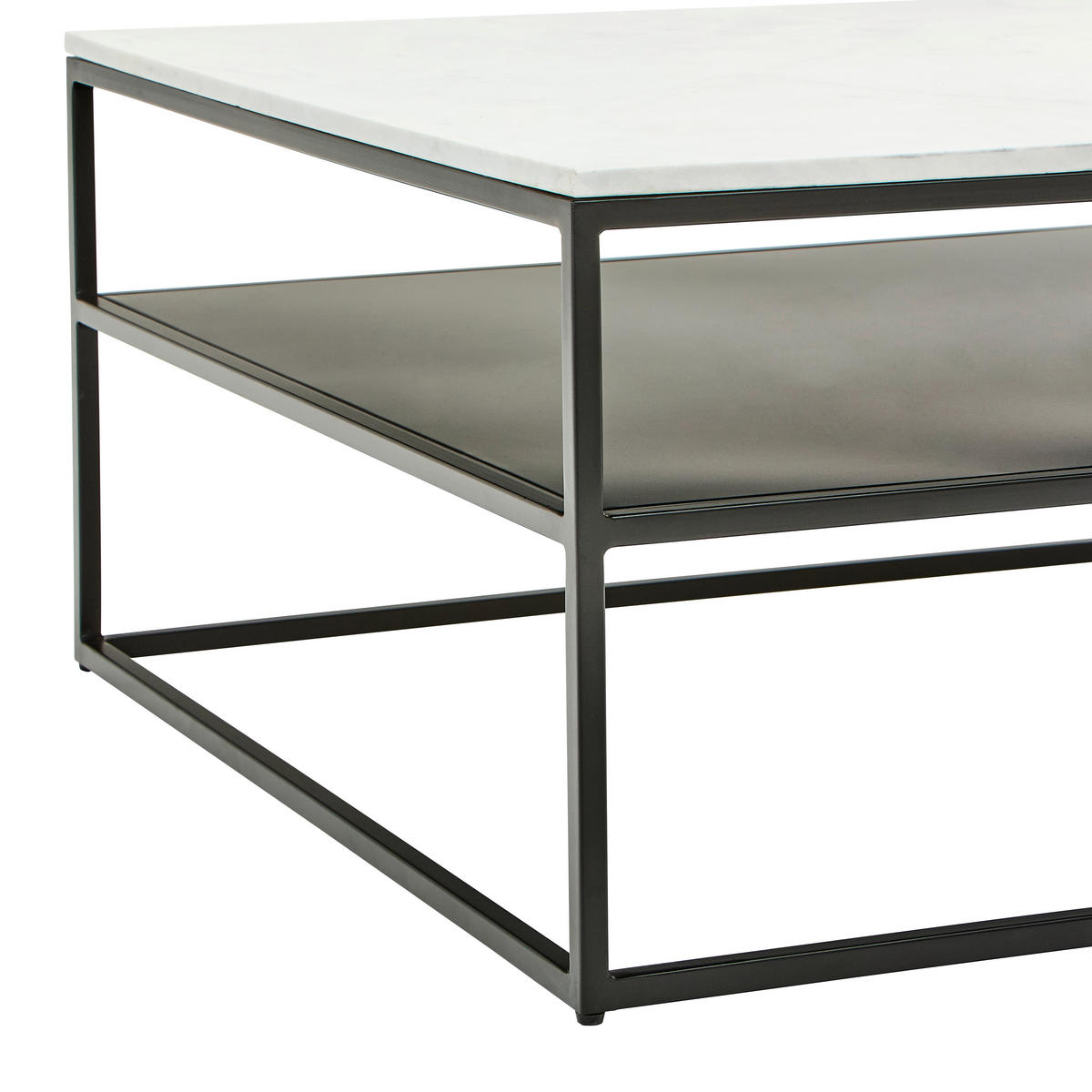 COUCHTISCH quadratisch Schwarz  - Schwarz, Design, Holzwerkstoff/Stein (80/80/40cm) - Livetastic