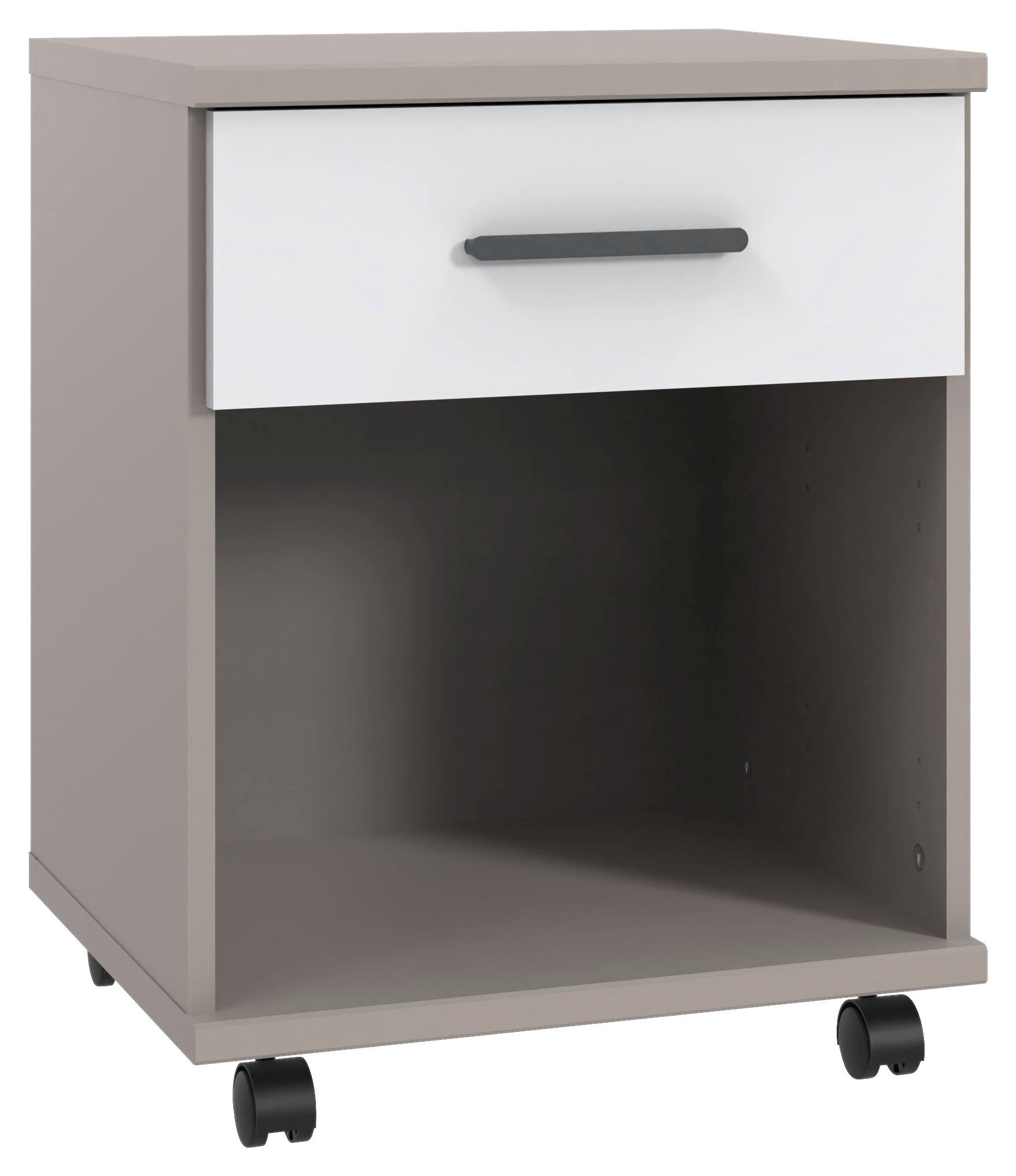 ROLLCONTAINER 46/58/40 cm  - Weiss/Schwarz, Design, Holzwerkstoff/Kunststoff (46/58/40cm) - Carryhome