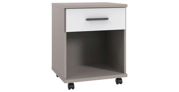 ROLLCONTAINER 46/58/40 cm  - Schwarz/Weiß, Design, Holzwerkstoff/Kunststoff (46/58/40cm) - Carryhome