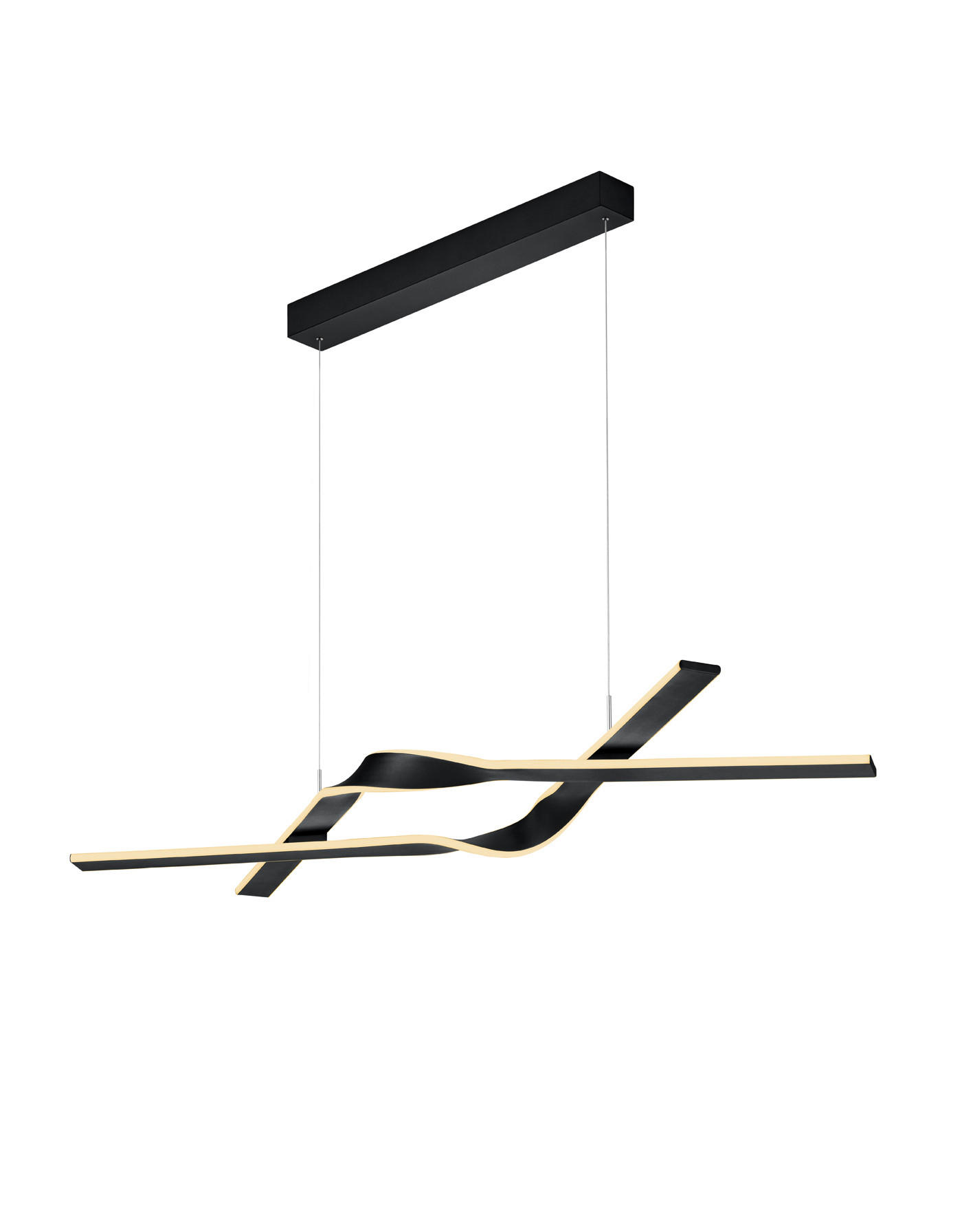 LED LUSTER 127/41,5/80-160 cm - bela/crna, Lajfstajl, metal/plastika (127/41,5/80-160cm) - Cinque