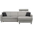 ECKSOFA in Webstoff Platinfarben  257/165 cm  - Platinfarben/Schwarz, Design, Kunststoff/Textil (257/165cm) - Xora