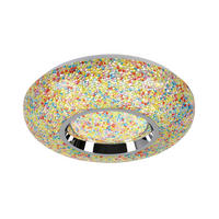 LED-TAKLAMPA 24 W 38/8 cm  - vit/kromfärg, Trend, metall/plast (38/8cm) - Novel