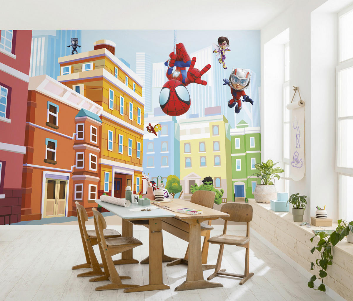 FOTOTAPETE SPIDEY AND HIS AMAZING FRIENDS  - Naturfarben, Design, Textil (400/250cm) - Marvel
