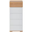 KOMMODE  in 50/118/40 cm  - Eichefarben/Weiß, KONVENTIONELL, Holz/Holzwerkstoff (50/118/40cm) - Novel