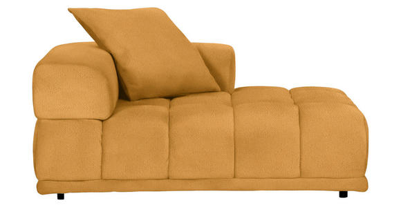 SOFAELEMENT  in Plüsch Currygelb  - Currygelb/Schwarz, KONVENTIONELL, Kunststoff/Textil (125/66/155cm) - Carryhome