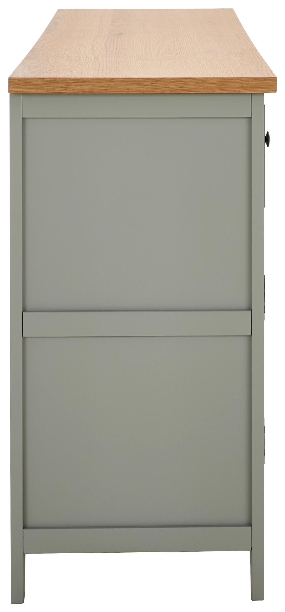 ŠIROKÁ KOMODA, dub, borovica, sivá, prírodná farba, 160/85/43 cm - sivá/prírodná farba, Lifestyle, kov/drevo (160/85/43cm) - MID.YOU
