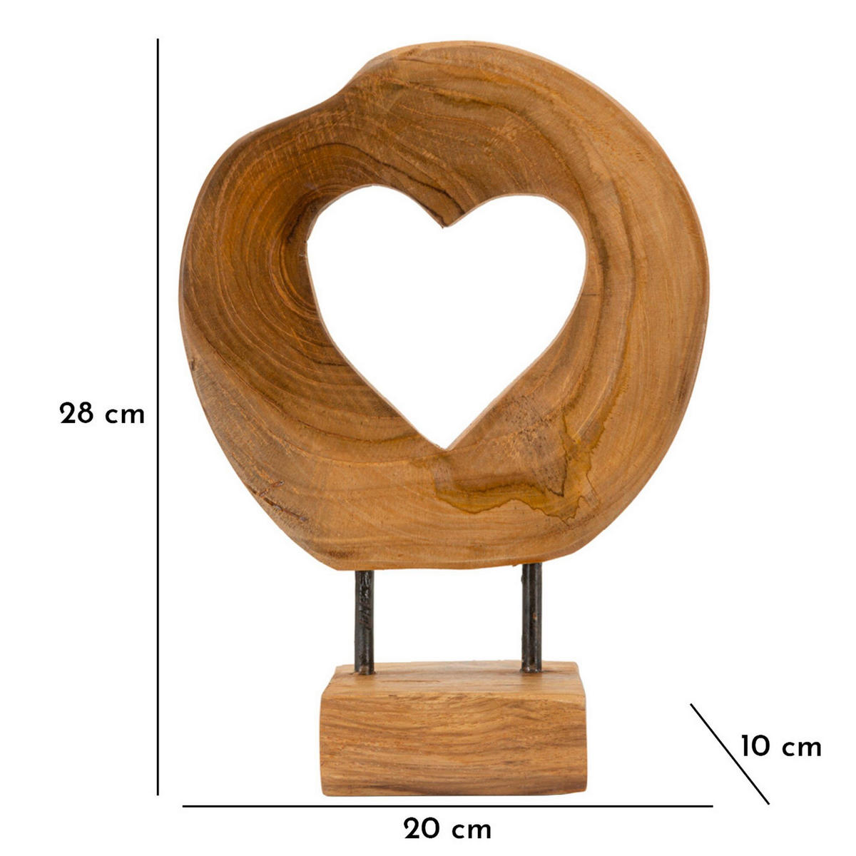SKULPTUR - Braun, Basics, Holz (20/28/10cm)