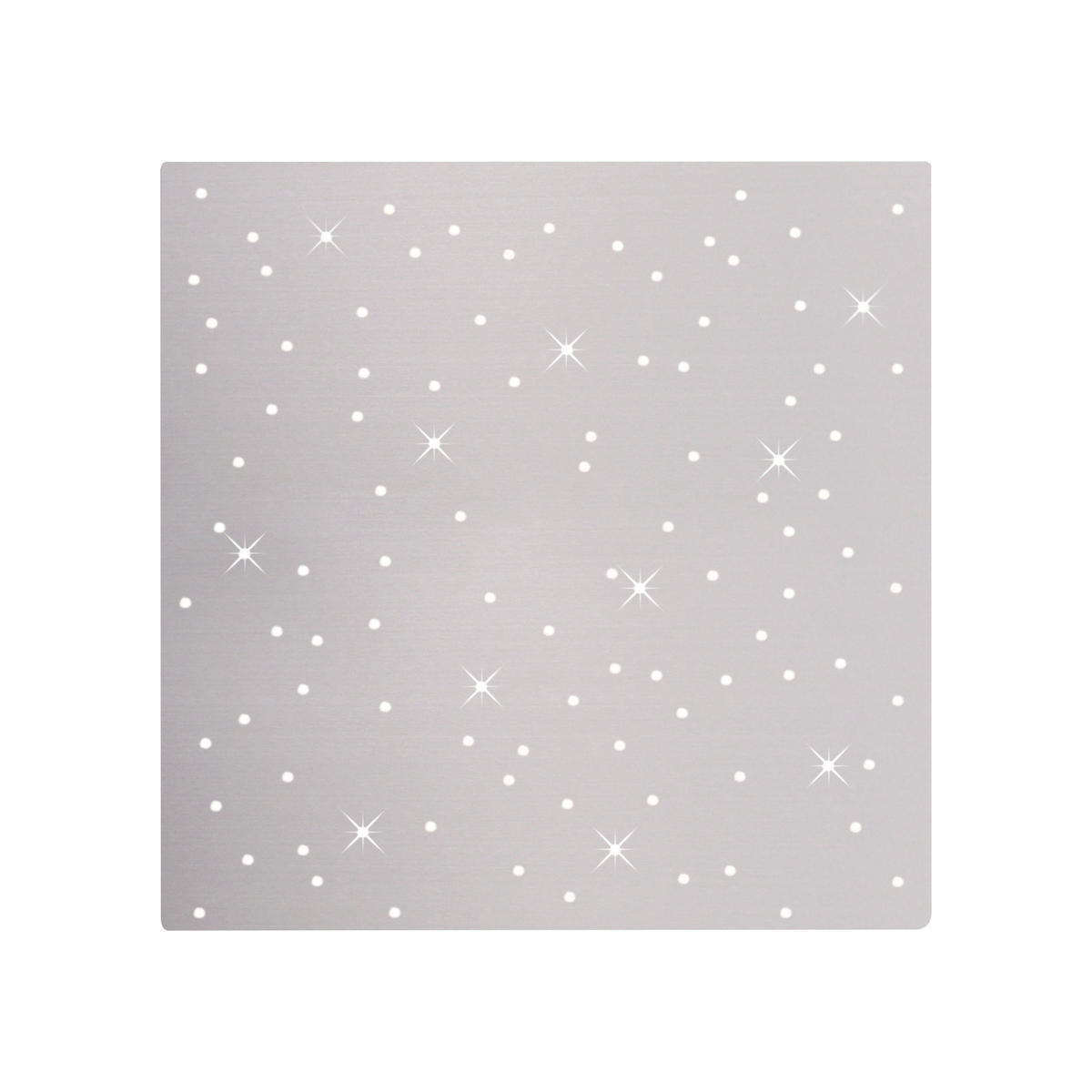 DECKENLEUCHTE Sparkle 45/45/5 cm   - Silberfarben, Design, Metall (45/45/5cm)