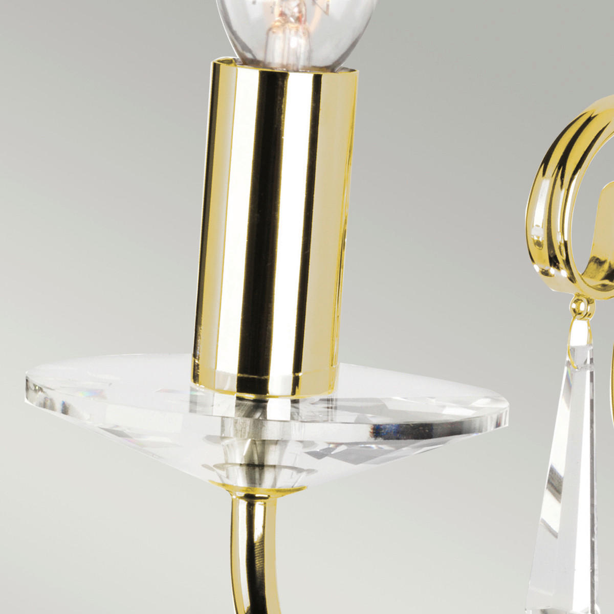 VÄGGLAMPA Elstead 10/22 cm   - mässingsfärgad, Klassisk, metall/glas (10/22cm) - Elstead Lighting