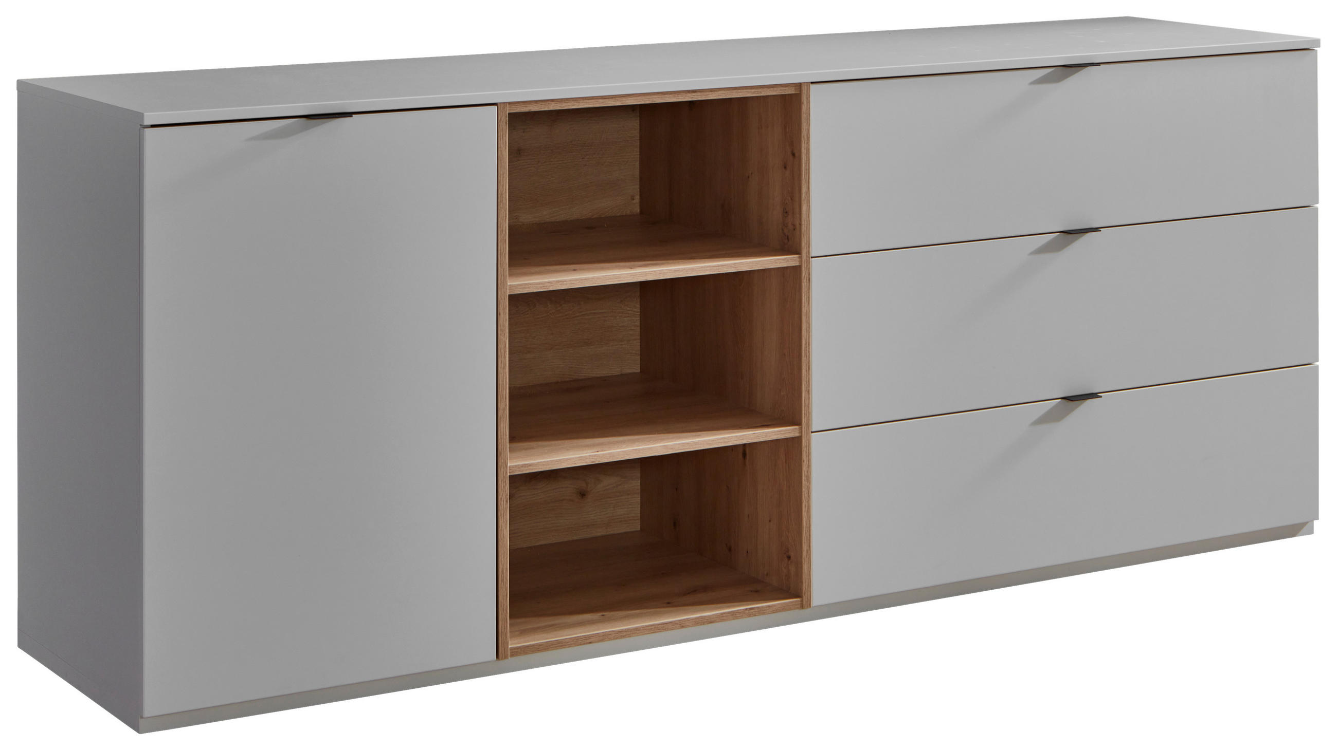 SIDEBOARD 205/85,1/50 cm  in Eiche Artisan, Hellgrau  - Anthrazit/Hellgrau, Design, Holzwerkstoff/Kunststoff (205/85,1/50cm) - Stylife
