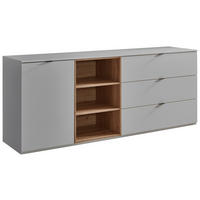 SIDEBOARD Eiche Artisan, Hellgrau  205/85,1/50 cm  - Anthrazit/Hellgrau, Design, Holzwerkstoff/Kunststoff (205/85,1/50cm) - Stylife