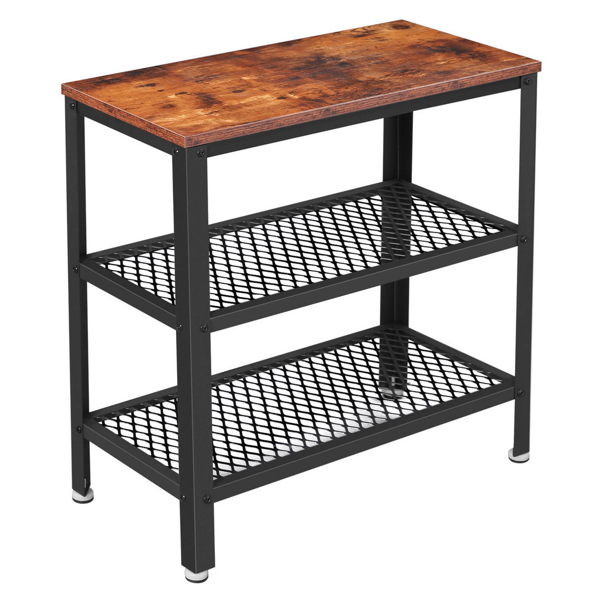 ODKLÁDACÍ STOLEK, hnědá, černá - černá/hnědá, Trend, kov/kompozitní dřevo (60/60/30cm) - Boxxx