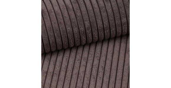 ECKSOFA inkl. Funktionen Dunkelbraun Cord  - Dunkelbraun/Schwarz, KONVENTIONELL, Kunststoff/Textil (260/200cm) - Xora