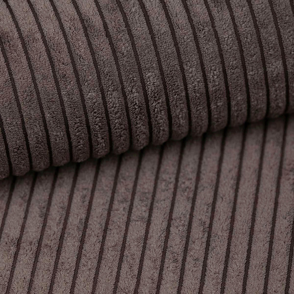 ECKSOFA inkl. Funktionen Dunkelbraun Cord  - Dunkelbraun/Schwarz, KONVENTIONELL, Kunststoff/Textil (260/200cm) - Xora