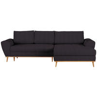 HÖRNSOFFA i vävt tyg svart  - svart/ekfärgad, Design, trä/textil (282/175cm) - Livetastic