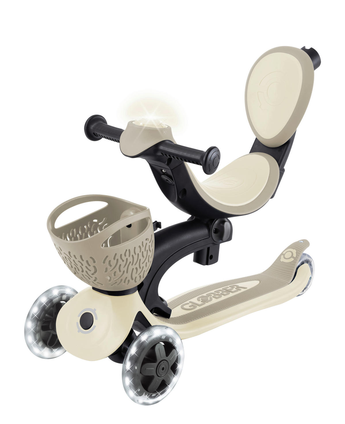 DREIRAD GO-UP BABY 360 LIGHTS  - Taupe, Basics, Kunststoff (75/29.5/102.5cm) - GLOBBER