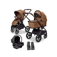 KINDERWAGENSET  GIO FOLD ETPU SET  cognac  - Cognac/Braun, Basics, Textil/Metall (120/58/92cm) - Moon Edition
