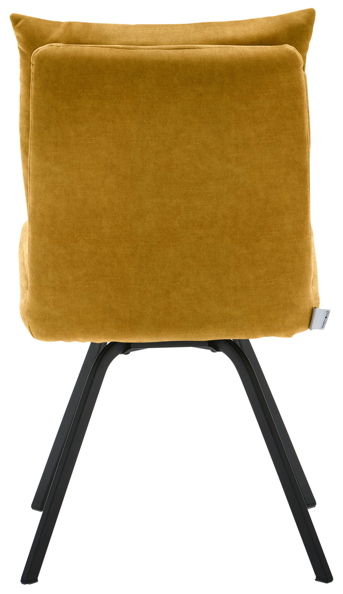 STUHL  in Velours Textil  - Goldfarben/Schwarz, Design, Textil/Metall (50/82/68cm) - Welnova