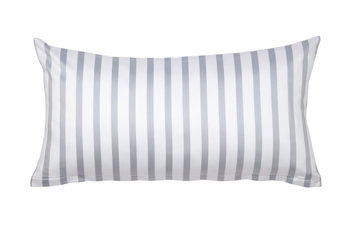 KISSENHÜLLE GENTANO 40/80 cm  - Platinfarben/Weiß, Design, Textil (40/80cm) - Janine