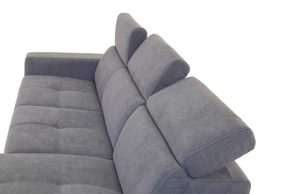 SAROKKANAPÉ textil szürke  - fekete/szürke, Modern, műanyag/textil (273/160cm) - Hom`in