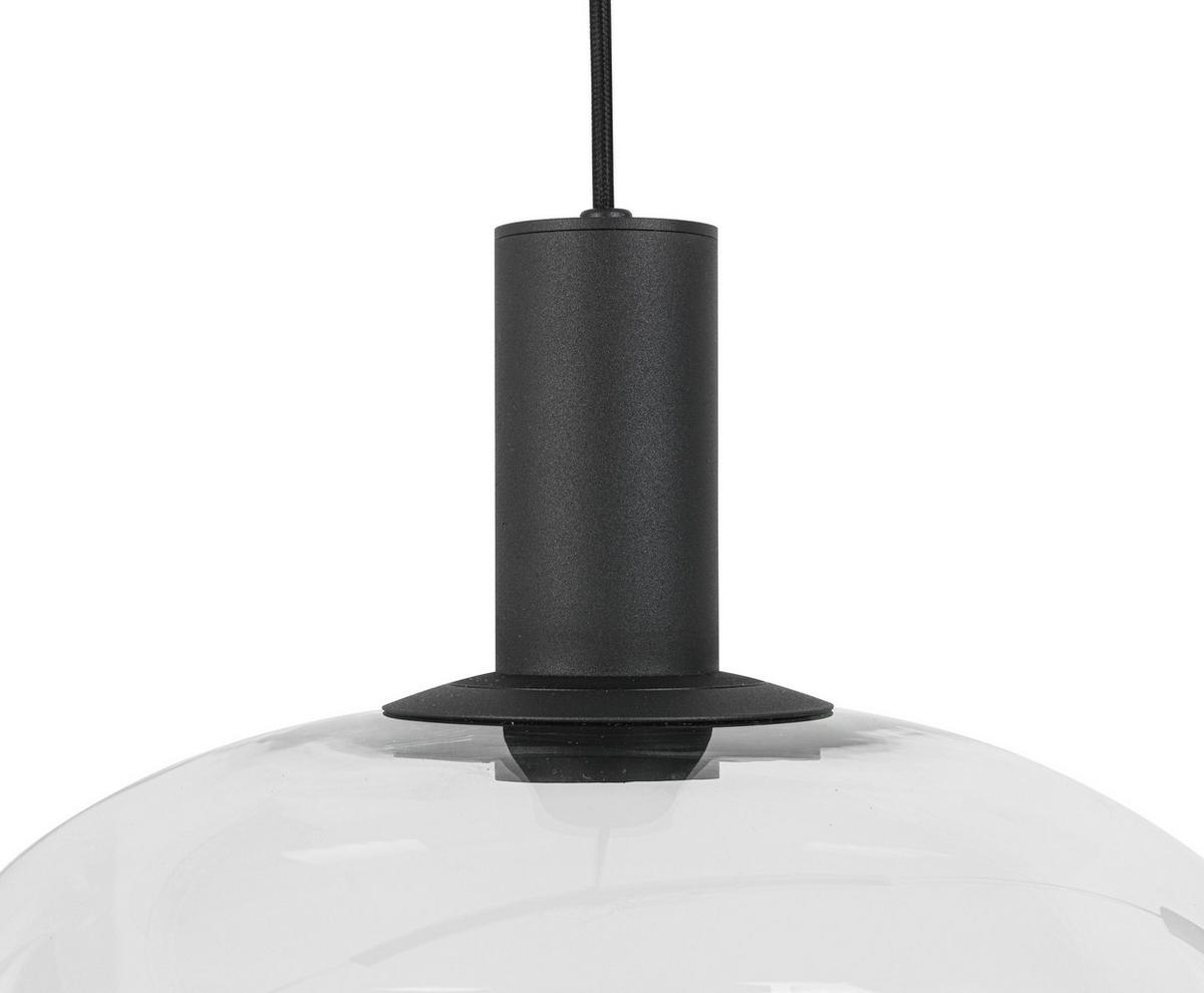 HÄNGELEUCHTE Lune 135,5/37/183 cm   - Schwarz, Design, Glas/Metall (135,5/37/183cm) - Dieter Knoll