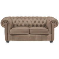 CHESTERFIELD SOFA svetlobraon  - vendž/svetlobraon, Lajfstajl, tekstil/drvo (180/76,5/96cm) - Landscape