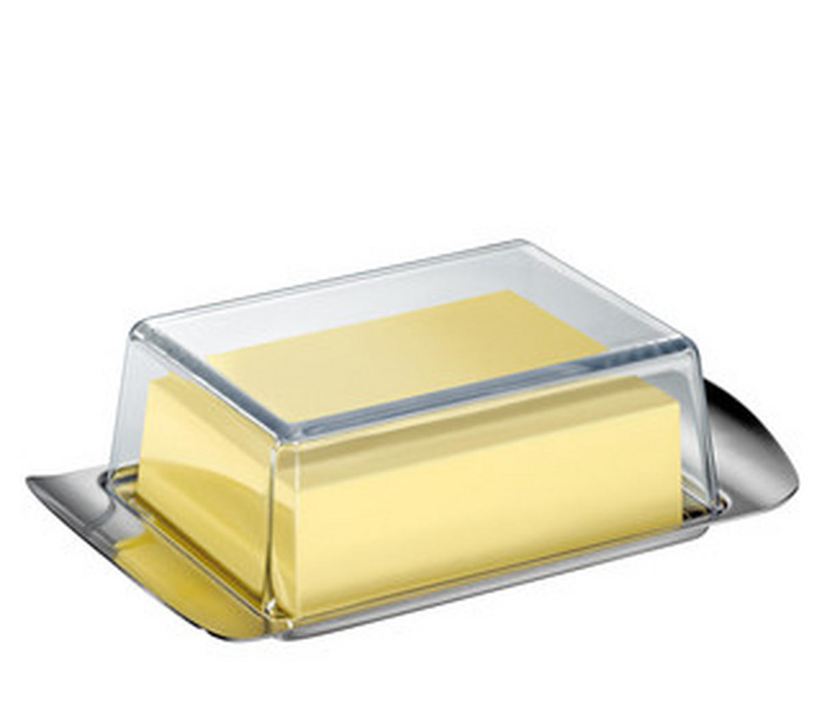 BUTTERDOSE Metall, Kunststoff  - Edelstahlfarben, Basics, Kunststoff/Metall (16,6/9,9/5,2cm) - KÜCHENPROFI