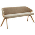 SITZBANK 231/83/59 cm  in Beige  - Eiche Bianco/Beige, KONVENTIONELL, Holz/Textil (231/83/59cm) - Linea Natura