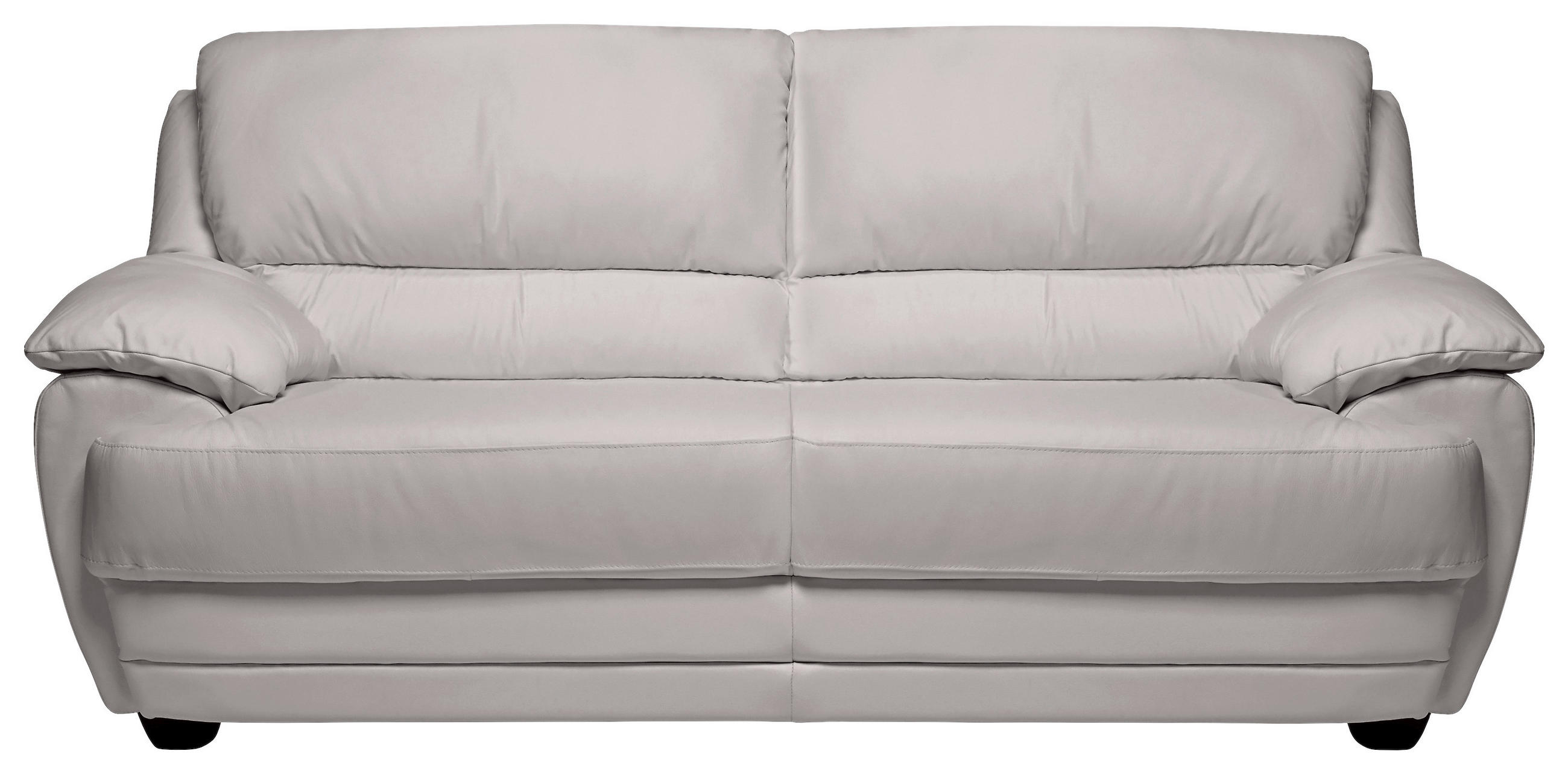 2-SITZER-SOFA Lederlook Hellgrau  - Hellgrau, Design, Kunststoff/Textil (209/97/100cm) - Livetastic