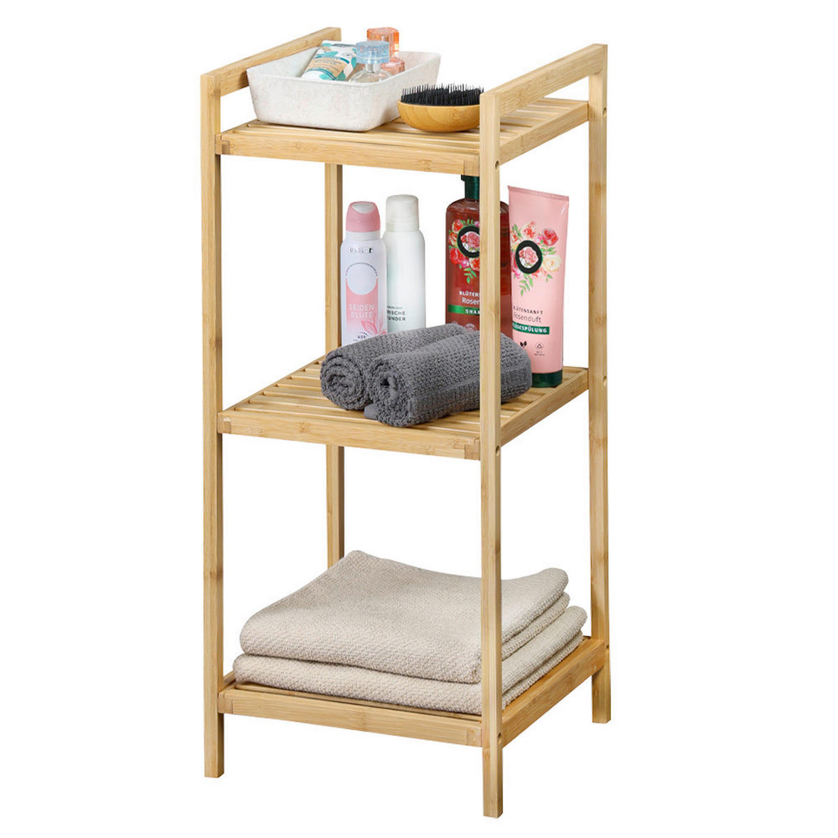 BADEZIMMERREGAL 30/70/30 cm  - Creme/Naturfarben, Basics, Naturmaterialien (30/70/30cm) - Kesper