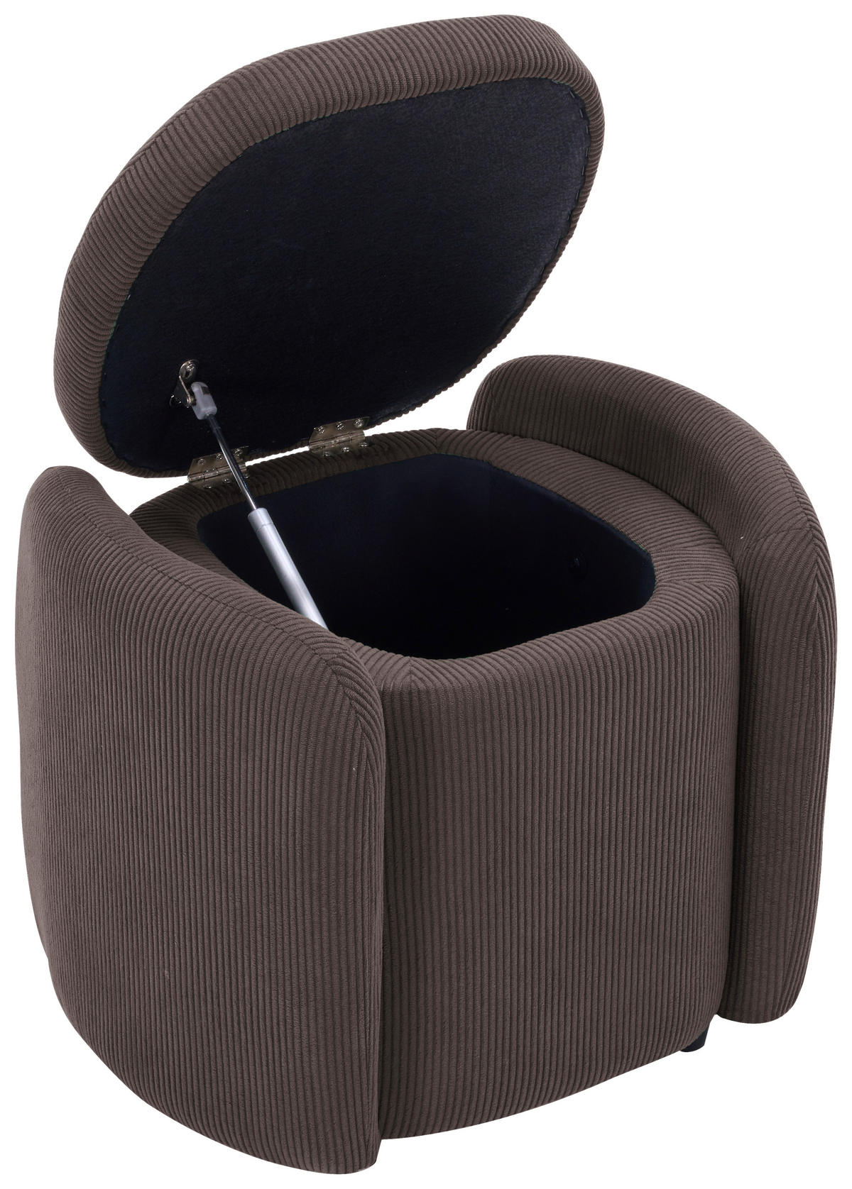 HOCKER in Textil Taupe  - Taupe/Schwarz, Design, Kunststoff/Textil (57/47/42cm) - P & B
