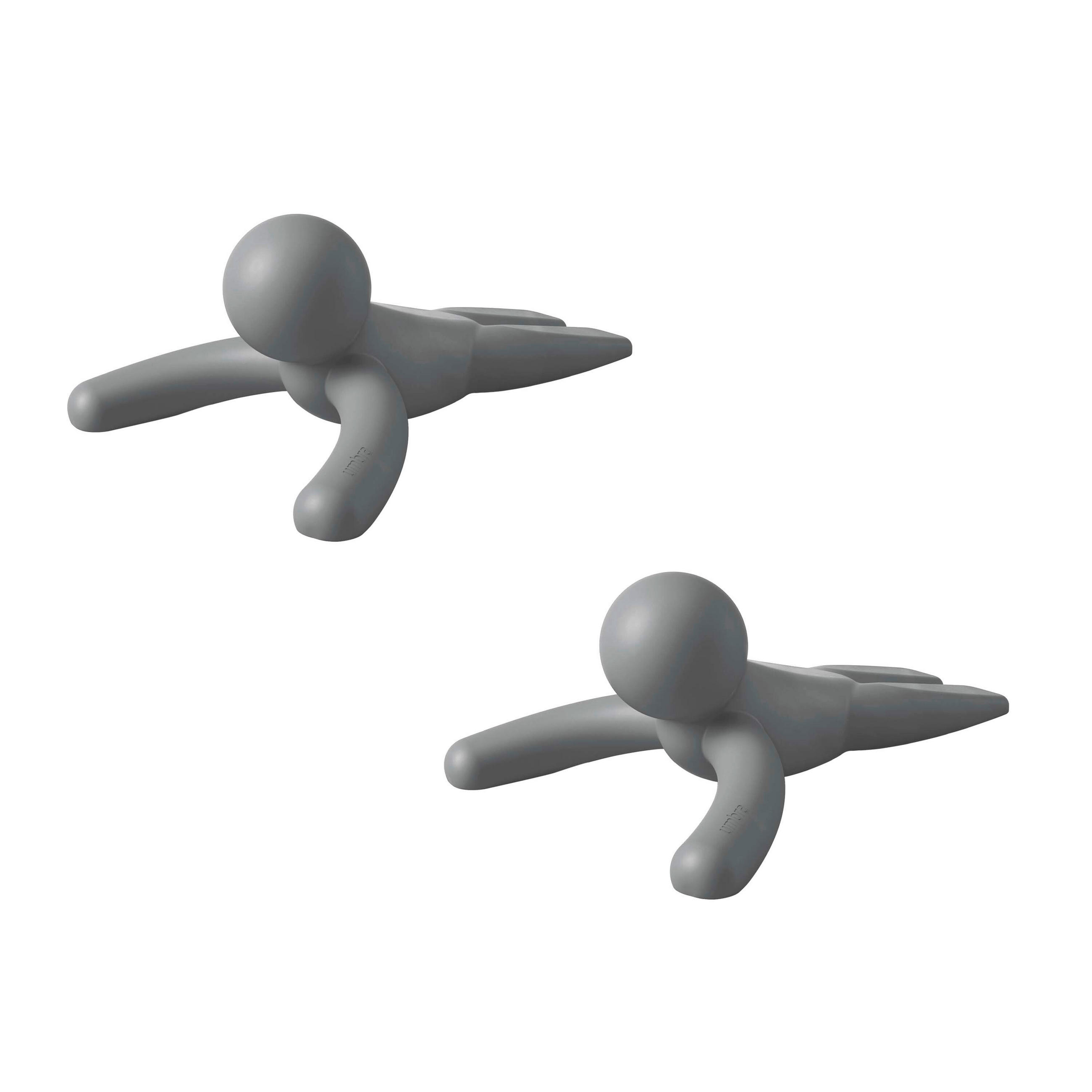 TÜRSTOPPER 2er Set Kunststoff  - Anthrazit, Design, Kunststoff (11/6/15cm) - Umbra