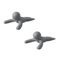 TÜRSTOPPER 2er Set Kunststoff  - Anthrazit, Design, Kunststoff (11/6/15cm) - Umbra