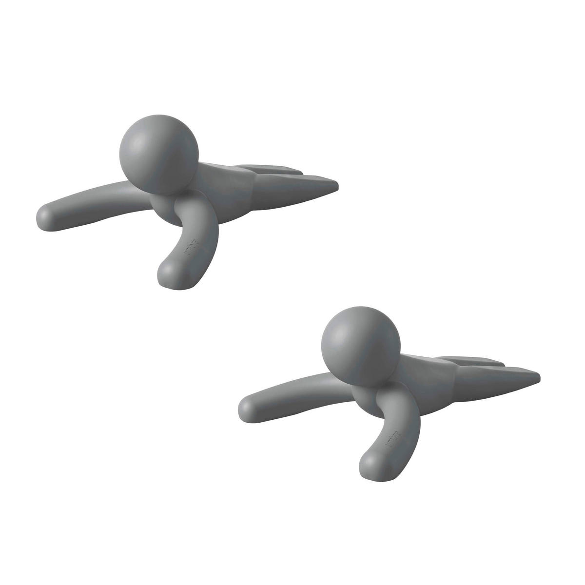 TÜRSTOPPER 2er Set Kunststoff  - Anthrazit, Design, Kunststoff (11/6/15cm) - Umbra