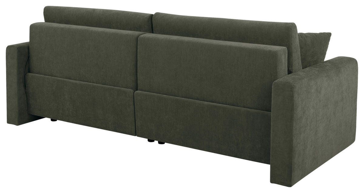 2-SITZER-SOFA in Chenille Dunkelgrau  - Dunkelgrau/Schwarz, Konventionell, Kunststoff/Textil (233/90/110cm) - MID.YOU