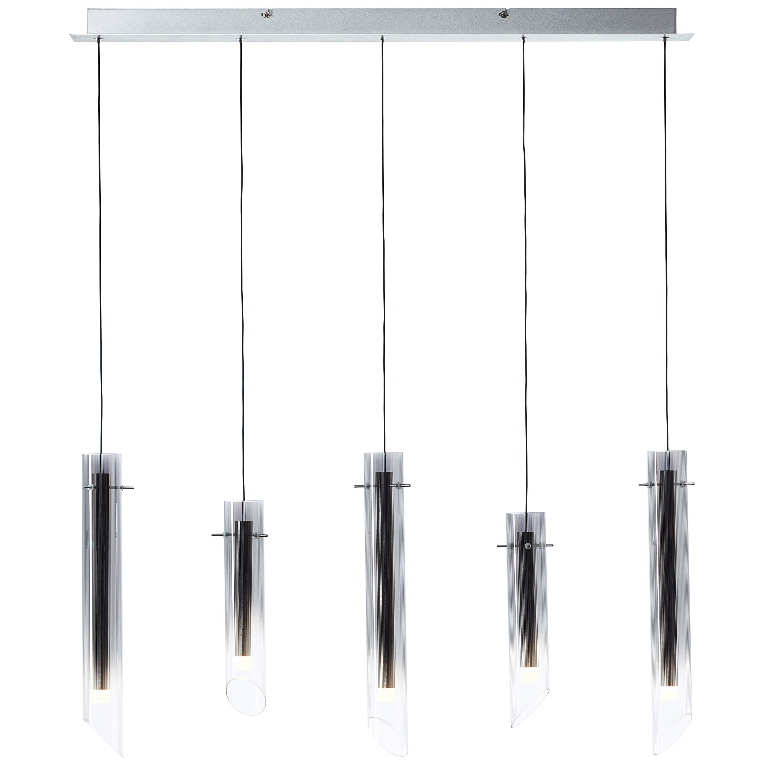 HÄNGELEUCHTE Henriette 90/8,5/150 cm  - Chromfarben, Design, Glas/Metall (90/8,5/150cm) - Brilliant