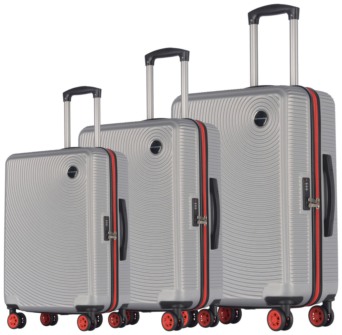 SET VALIZE DE CĂLĂTORIE - gri deschis, Design, plastic (51/76/30cm) - Schneiders