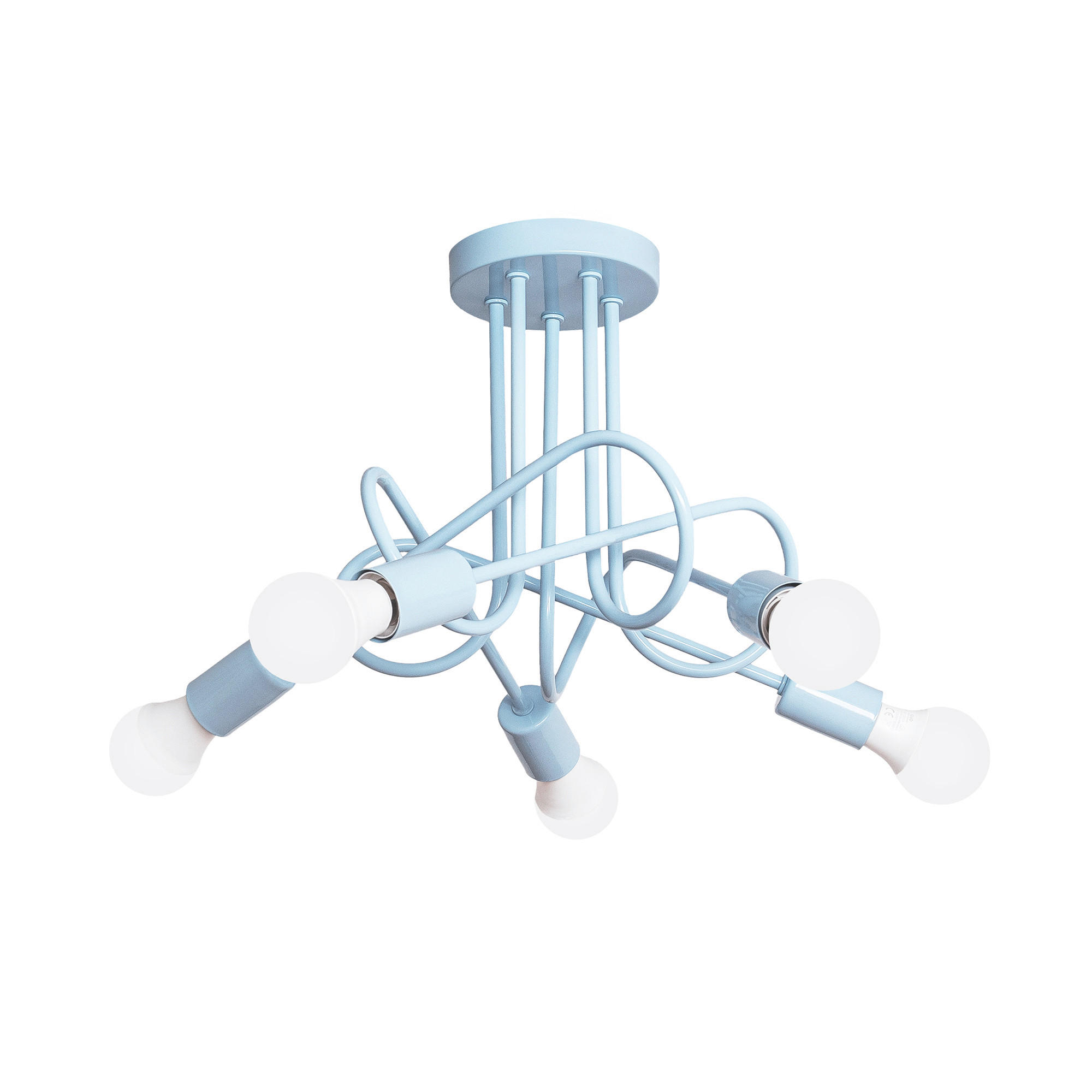 KINDERDECKENLEUCHTE OXFORD 50/50/31 cm   - Pastellblau, LIFESTYLE, Metall (50/50/31cm)