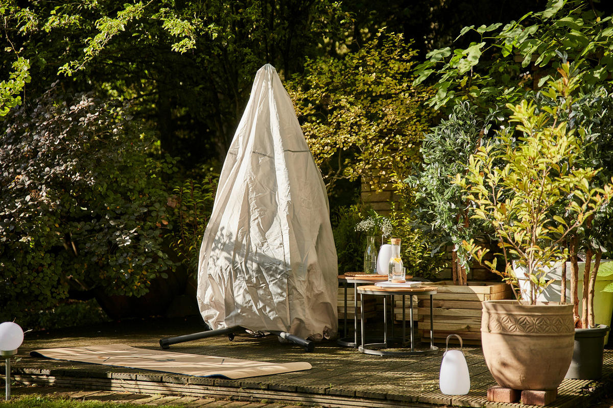 SCHUTZHÜLLE Grau   - Grau, KONVENTIONELL, Kunststoff (115/1/203cm) - Siena Garden